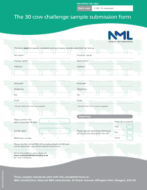30 Cow Challenge Sample Submission Form