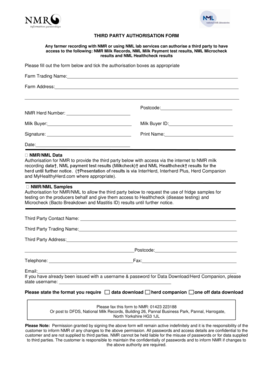 Third Party Authorisation Form