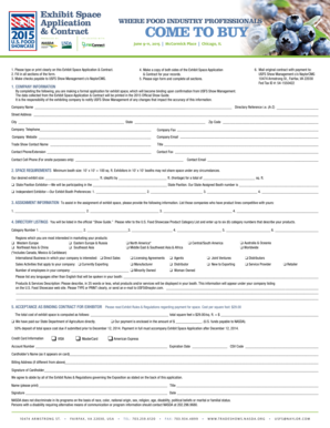 Exhibit Space Application & Contract