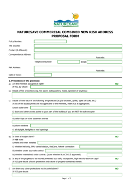 Commercial Property Insurance Proposal Form