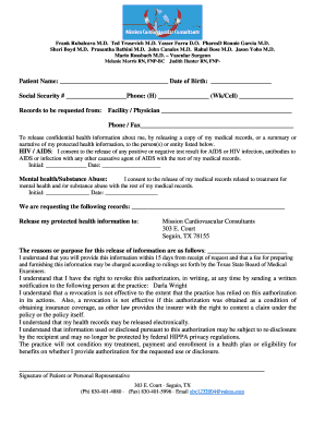 Medical Records Release Authorization Form