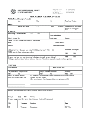 Employment Application Form