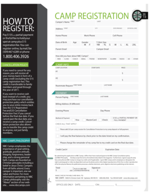 NBC Camps Registration Form
