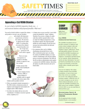 Cal/OSHA Citation Appeal Form