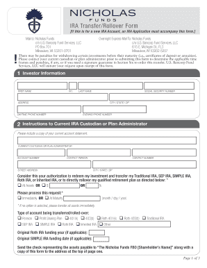 IRA Transfer/Rollover Form