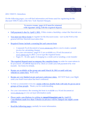 NMUN Hotel Reservation Form