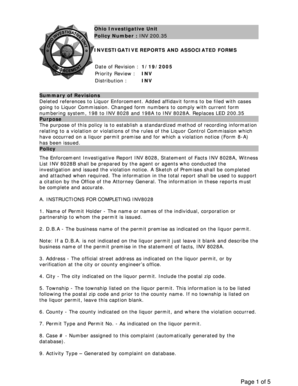Ohio Liquor Control Commission Investigative Report