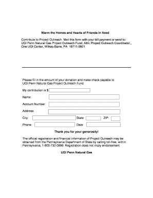 Project Outreach Donation Form