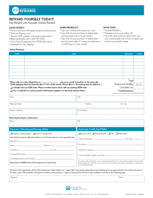 Nu Skin Automatic Delivery Rewards Agreement