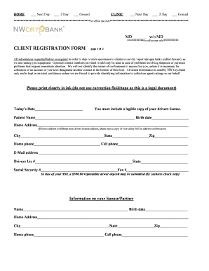 Gamete Storage Agreement