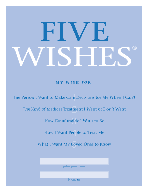 Five Wishes Living Will