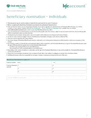 Beneficiary Nomination Form