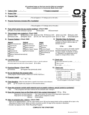 Olelo Community Media Program Submission Form