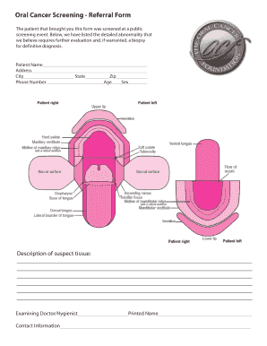 Oral Cancer Screening Referral Form
