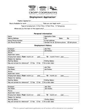 Employment Application Form