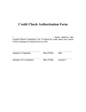Credit Check Authorization Form