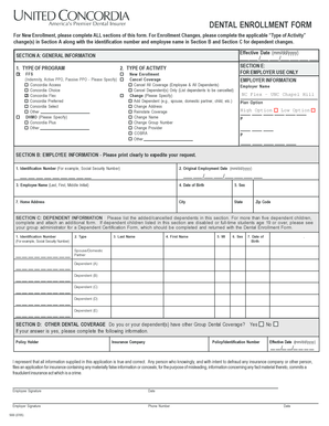 Dental Enrollment Form
