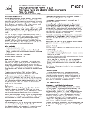 New York Alternative Fuels and Electric Vehicle Recharging Property Credit Form