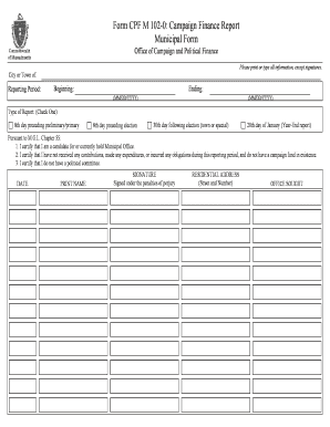 Massachusetts Campaign Finance Report
