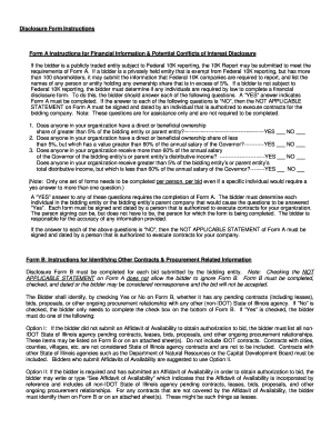 Financial Information & Conflicts of Interest Disclosure Form A