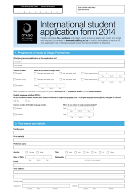 International Student Application Form