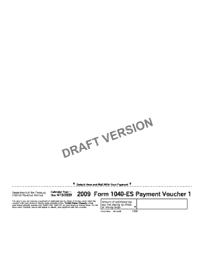 2009 Form 1040-ES Payment Voucher