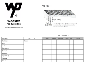 Metal Fabrication Job Order Form