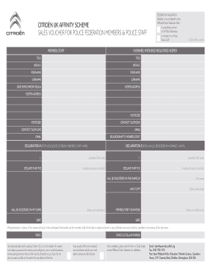 Citroën UK Affinity Scheme Sales Voucher