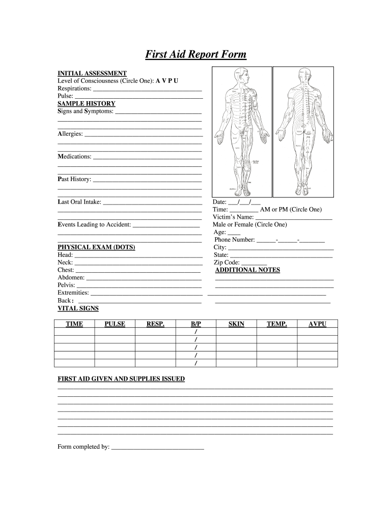 Basic First Aid Report Form - The Y Guide Regarding First Aid Incident Report Form Template