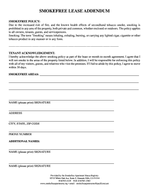 Smoke-Free Lease Addendum