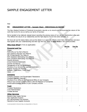 SAMPLE ENGAGEMENT LETTER - Coombe Smith - coombesmith co