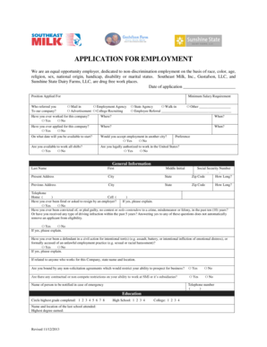 Employment Application Form