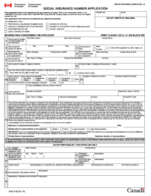 Canada Social Insurance Number Application