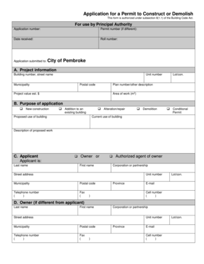 Building Permit Application