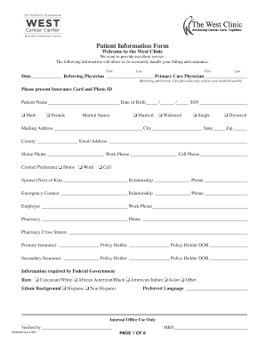 Patient Information Form