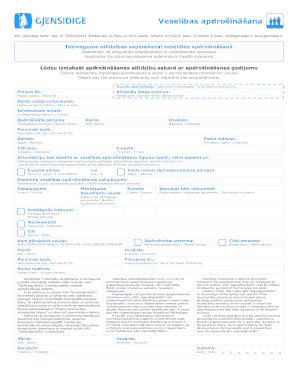 Health Insurance Indemnity Claim Form