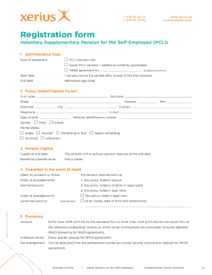 Voluntary Supplementary Pension Registration Form