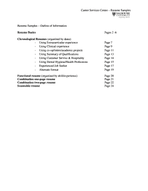 Resume Basics Chronological Resumes Functional...