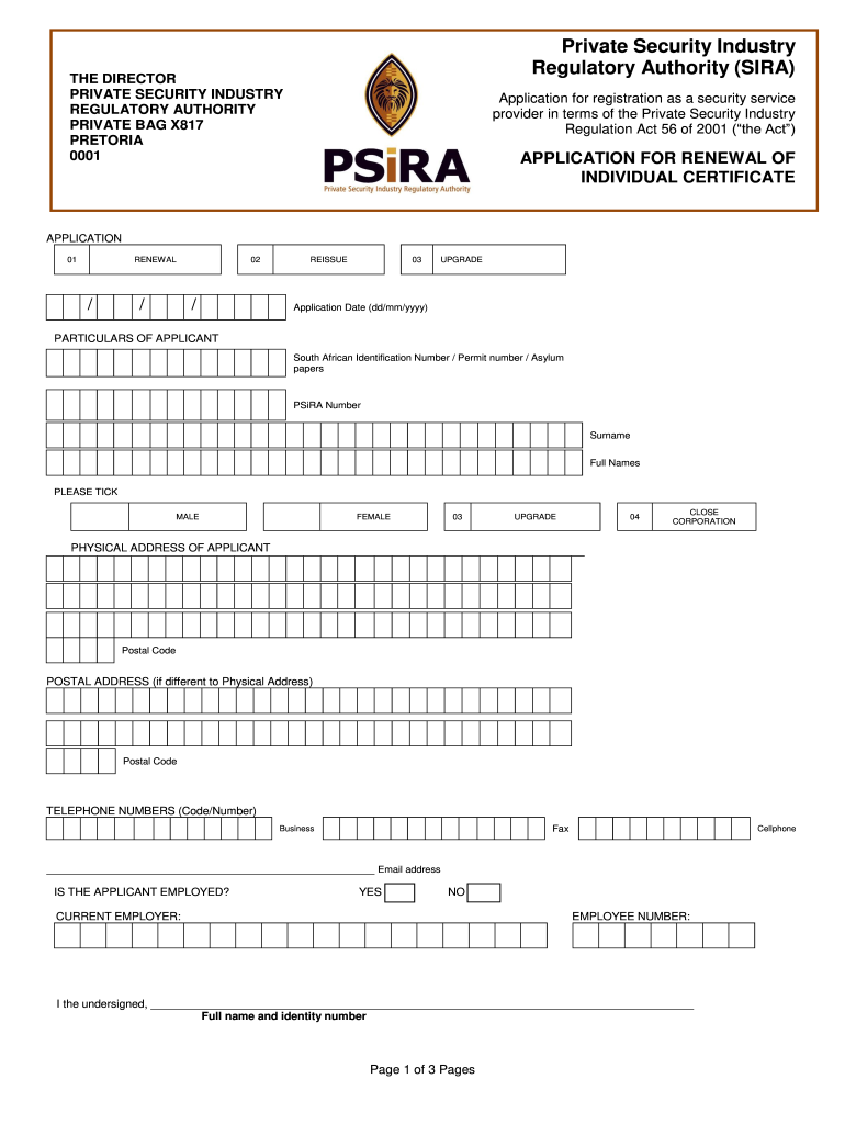 psira check with id Preview on Page 1