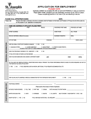 Application for Employment