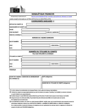 SIGNALÉTIQUE FINANCIER
