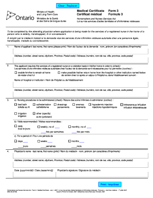 Medical Certificate Form 3