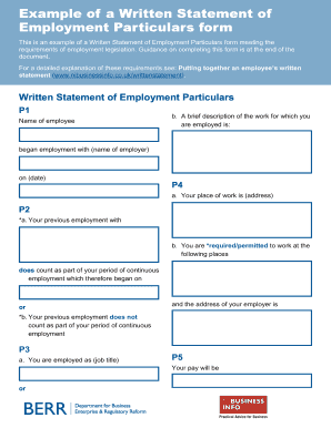 Written Statement of Employment Particulars