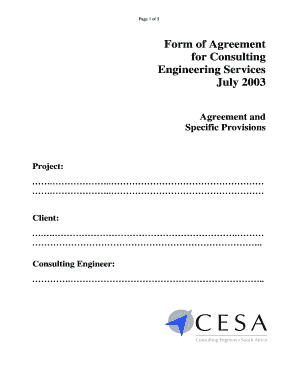 Consulting Engineering Services Agreement