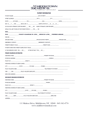 Patient Information Form