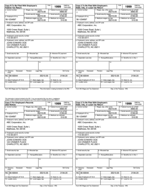 Form W-2 Wage and Tax Statement
