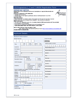 CIS Programme Registration Form