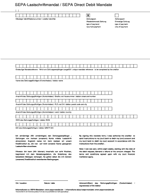 SEPA Direct Debit Mandate