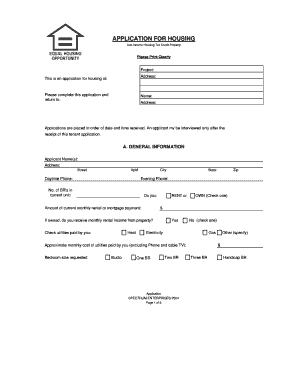Low-Income Housing Application