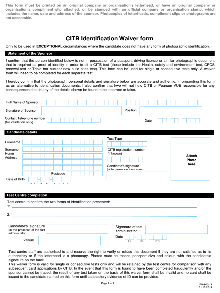 cscs waiver form 2013 Preview on Page 1